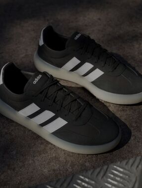 adidas Black Sneakers with White Three Stripes